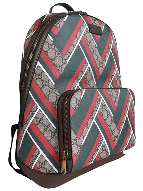 gucci chevron backpack|Gucci backpack.